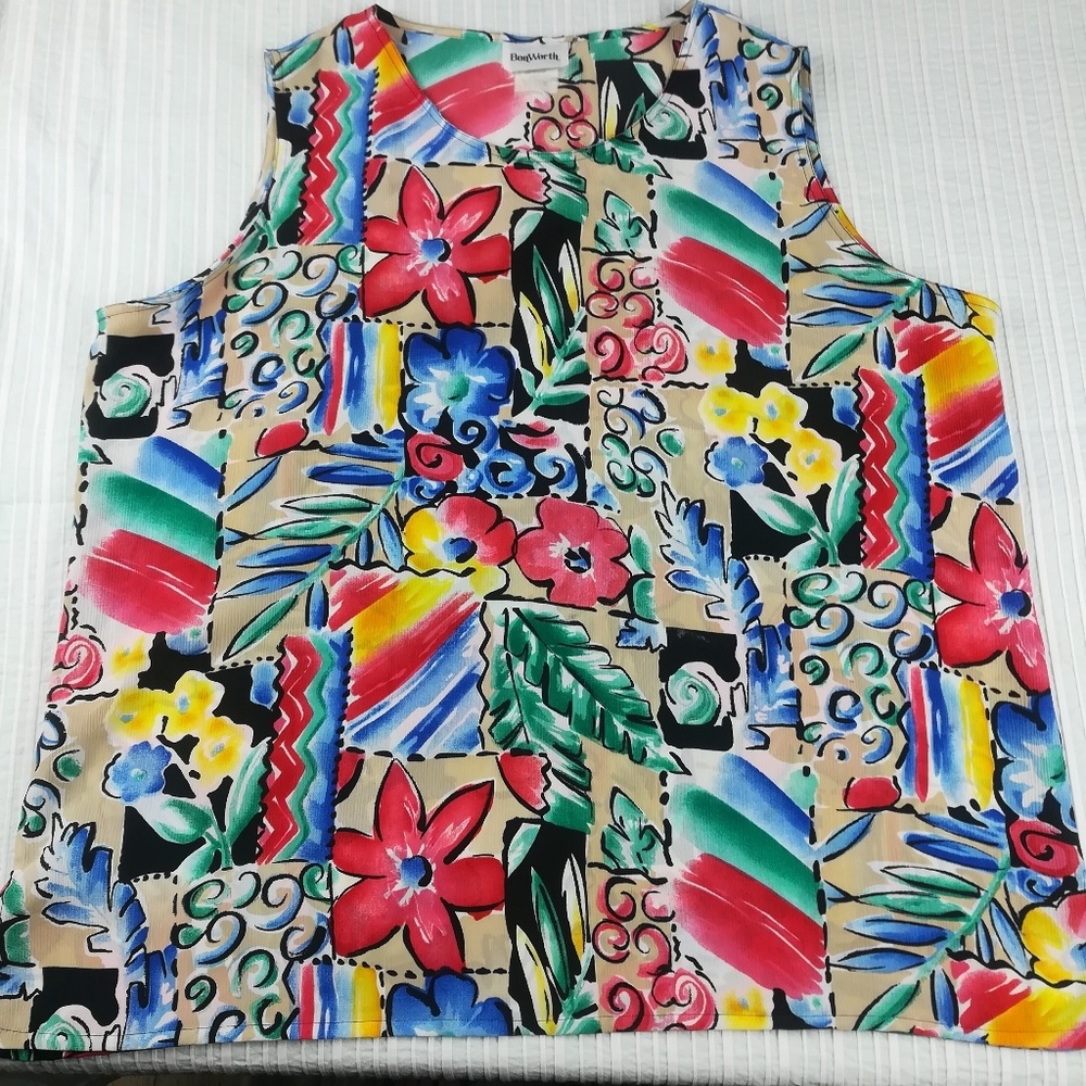 BonWorth Vintage Tropical Print Tank
